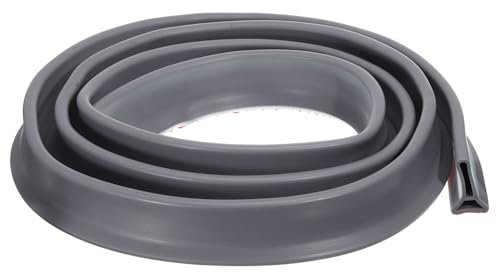 DTGN 118x1.2x2 (LxWxH) Collapsible Shower Barrier Stopper - 1 Pack - Good for Bathroom Kitchen - L Shape Water Splash Guard Blocker - Gray