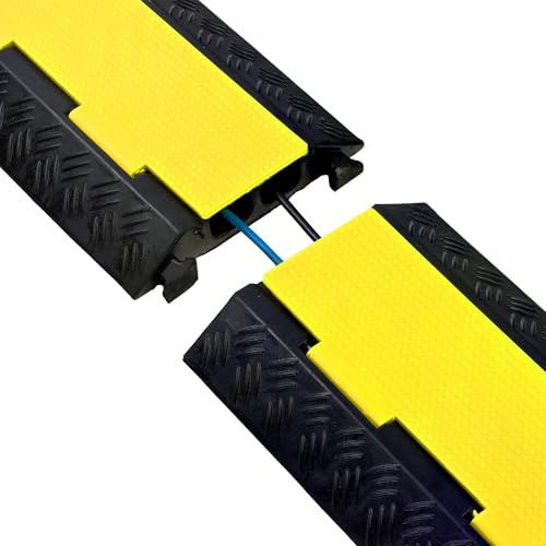 Vigil 2 Channel External Cable Guards - Floor Protector for Cables - Wire Cover - Cable Management Solution - Channel to Protect Wires & Prevent Trips - 1000 x 250 x 45mm