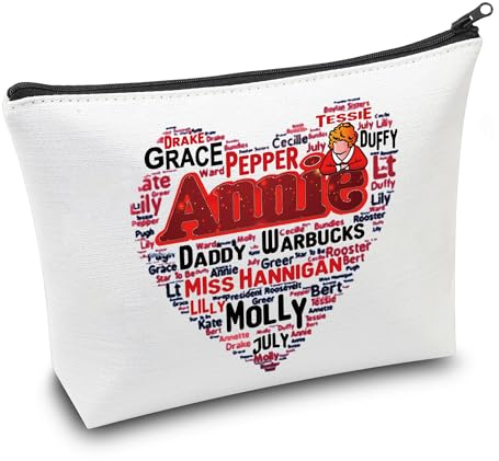 AKTAP Annie Broadway Makeup Bag Musical Theater Gifts Annie Musical Quote Zipper Pouch Bag for Musical Souvenir Annie Merch (MB, Annie-HT)