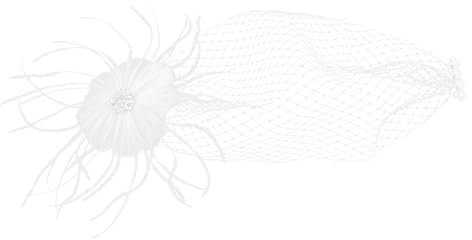 MUSISALY Fascinator Haarklammer Mit Weißen Federn Für Bräute Eleganter Haarschmuck Für Hochzeiten Und Spezielle Anlässe Modisches Accessoire Für Frauen Mit Netzdesign Und