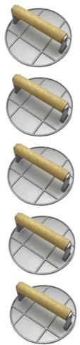 Ciieeo 5 Pezzi Heavy Duty in Lega di Alluminio Burger Press Facile da Modellare Antiaderente Polpette Maker Gadget da Cucina