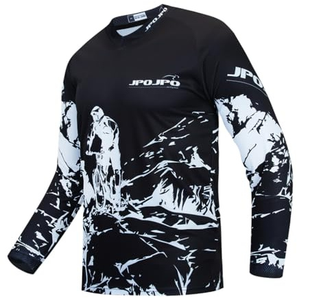 Hotlion Radtrikot Herren Fahrradtrikot für Männer MTB Trikot Langarm Offroad Motorrad Trikot Downhill Dirt Bike Shirts