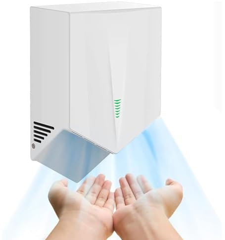 Mcamgiczin Asciugamani Automatico, Asciugamani Commerciale ad Alta velocità, Asciugamani Elettrico da Parete per impieghi gravosi per Ufficio, Ristorante, Centro Commerciale e bagni,White