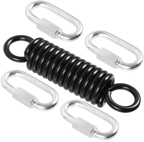 CAXUSD Hochbelastbare Schaukel-Feder Set Aus Metall Geräuscharm Und Vibrationsdämpfend Mit Drehbarem Adapterring Befestigungsmaterial Für Hängematten Und Hängesessel Zuverlässiger Outdoor