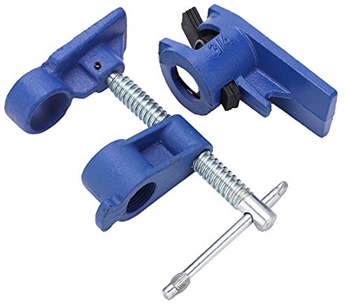 Wood Gluing Pipe Clamp Set - Malleable Steel, Quick-Release Multi-Clutch, Duty Design for Profession and Enthusiasts