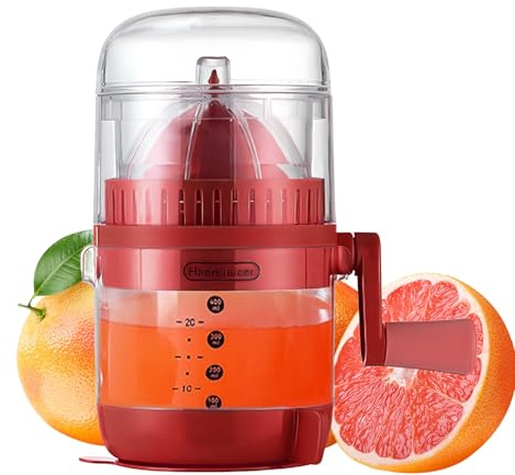 Hand Juicer, Manual Citrus Squeezer, 4.33x8.07 inches Heavy-Duty Handheld Juice Extractor with Ergonomic Handle, Effortless Press & High Juice Yield for Oranges & Pomegranates