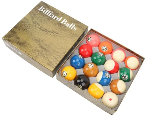 MechKit Biljardbollset, 16 st 57,2 mm/2,25 tum harts poolbord del för biljardträning ersättning tillbehör
