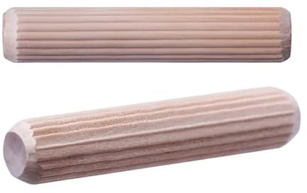 LSNNMU Holzdübel 100 Stück Kork-Rillennadelbolzen, Holzdübelstifte, Holzschnitzereien, Bettschubladen, Möbelspleißzubehör, Holznägel(10mm)