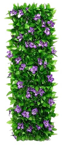 Panneaux muraux de fleurs artificielles – Haies de verdure au design réaliste et extensible | Panneau mural vert pour la maison, le jardin, le bureau, la boutique, le café, la décoration de mariage