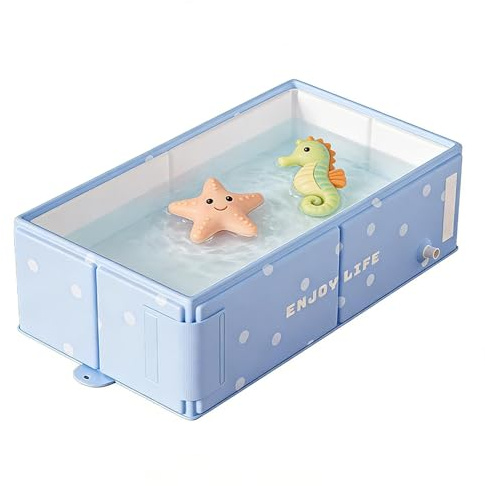 Bañera plegable - Lavabo de agua portátil plegable - Bañera de ducha sin montaje | para ahorrar espacio, viajes, camping, playa, hotel, baño, contenedor de lavado portátil al aire libre