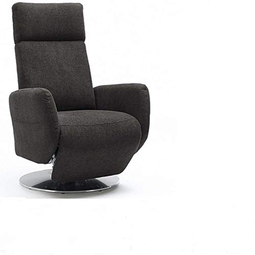 Cavadore TV-Sessel Cobra / Fernsehsessel mit Liegefunktion, Relaxfunktion / Stufenlos verstellbar / Ergonomie L / Belastbar bis 130 kg / 71 x 112 x 82 / Grau