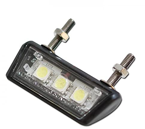 LED-Kennzeichenbeleuchtung Forty schwarz E-geprüft Universal Motorrad Roller Nummernschildbeleuchtung