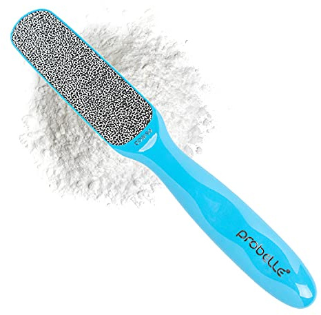 Probelle 2-sidig Callus Remover – allergivänlig fotskal i fotspakkvalitet – premium nickelfotskrubbare och fotfil BLÅ