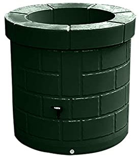 Plast'Up Rotomoulage Puit R&C Regenwassersammler, 340 l, Dunkelgrün
