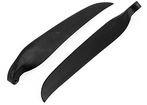Aexit Pair RC Electrical equipment Glider Plane Black Plastic Folding Propeller Vanes 330mmx254mm