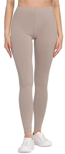 Bellivalini Dam Leggings Lång BLV50-147 (Kaffe Latte, XL)