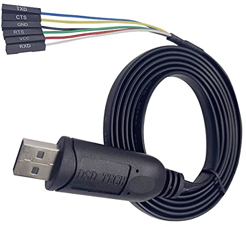 DSD TECH SH-U09G Serielles USB-zu-TTL-Kabel Eingebauter FTDI FT232RL IC 1.8M / 5.9FT
