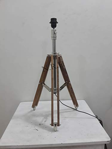 Lámpara de madera estilo vintage náutico para dormitorio y oficina