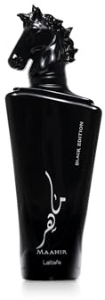 LATTAFA Maahir Eau De Parfum Black Edition für Damen und Herren, geeignet für einen langanhaltenden Duft, mit 100 ml