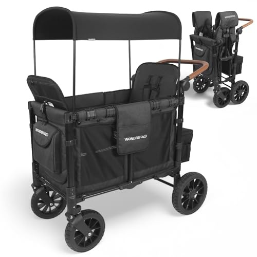 WonderFold W2 Luxe - Passeggino vulcanico nero
