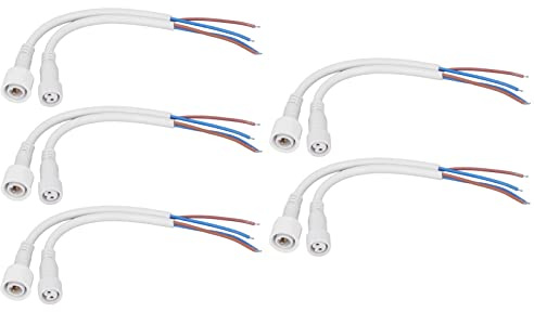 5 Sätze 2-poliger elektrischer Stecker, wasserdichter Stecker und Buchse, Schnellanschluss-Steckerkabelsatz für LED-Leuchten in Autos