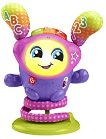 Fisher-Price DJ BOUNCIN' Star (French Version) Elektronisches Lernspielzeug, Smart Stages-Lernstufen, 75+ Melodien und Sätze, für Babys und Kleinkinder ab 9 Monaten, HRX19