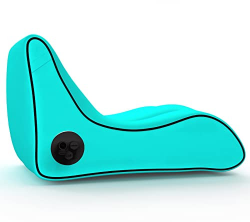 Aufblasbares Sofa Outdoor, Luftsofa mit Rückenlehne, Wasserdicht, Leicht, Tragbar, aufblasbare Couch Sofa geeignet für Strand, Pool, Camping,Lake Green,75 * 75 * 35cm