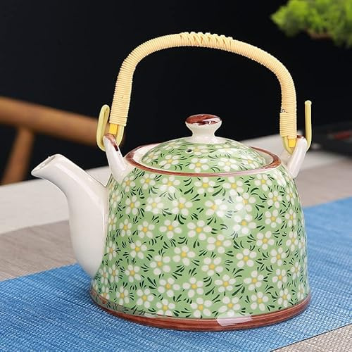 HXSCOO 900 ML Pot Grande capacité en céramique théière en Porcelaine avec Filtre à Eau Chinois Kung fu Bouilloire thé Verres Bouilloire thé Vert (Color : 13)