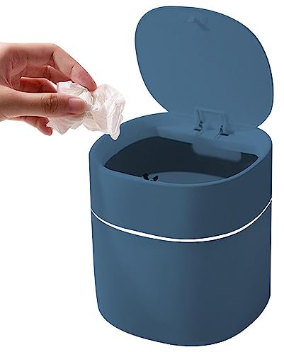 Deno pattumiera - Pattumiera da bagno con coperchio - Piccola pattumiera, pattumiera da bagno per tavolo da trucco, camera da letto, bagno