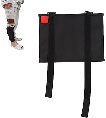 Katheterbeutelabdeckung, Katheter Abflussbeutelhalter, 1500 ml Katheter Beinbeutelhalter wasserdichtes Oxford Tuch tragbar schwarz Urin Beinbeutel Abdeckung Für Zuhause, Reisen, Rollstuhl