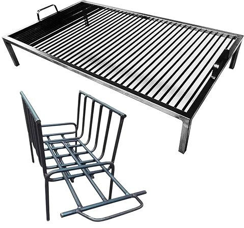 Sor Pampa Grill - Parrilla Argentina de Lujo + Brasero - Hierro - Carbón - Exterior - 36 x 24 Pulgadas
