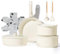 CAROTE 13Pcs Pots and Pans Set, Kitchen Ceramic Cookware Set Detachable Handle, Nonstick Cooking Pot Set Removable Handle, Oven Safe Cookware Set, Suitable for All Stoves Include Induction Cream White