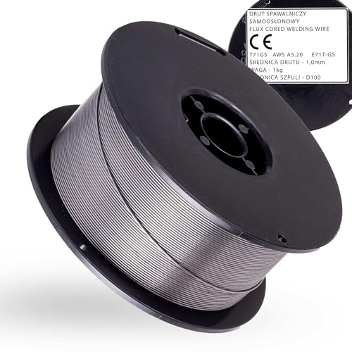 Alambre de soldadura autoblindado de 1 kg, 1,0 mm, E71T-GS MIG/MAG D100, sin gas