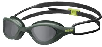 ARENA Unisex 365 Swim Goggles for Fitness Swimmers Comfortable Anti-Fog Watertight Design Non-Mirror Lens Lap Swimming Men and Women, Smoke/Deep Green/Black