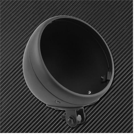 SQFZLL Motorrad Scheinwerfer Halterung Rohr Schelle Motorrad Universal 7'' Scheinwerfer Scheinwerfer Licht Abdeckung Eimer Gehäuse Unten Montieren Schwarz/Chrom Für Harley Dyna XL (Farbe : Schwarz)