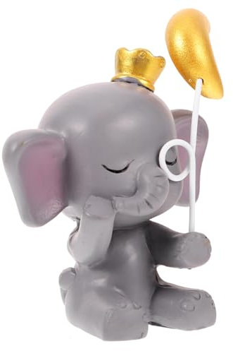 MAGICLULU 2 Pezzi Di Elefante in Resina Ornamento Decorativo Statua Di Elefante Decorazione Per Torte E Dessert Artigianato in Resina