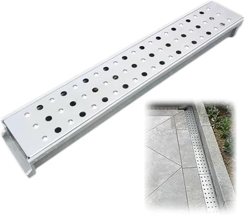 EdfYHSL Sistemi di drenaggio Grondaie di drenaggio con griglie metalliche, filtri for l'acqua piovana for grondaie esterne for patio, kit di grondaie con copertura in acciaio inossidabile Grata di dre