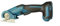 Ciseaux rotatifs électriques sans fil compatibles avec batterie Makita 18 V (sans batterie), ciseaux électriques à tissu avec verrouillage de sécurité et 2 lames, profondeur de coupe de 6 mm pour cuir