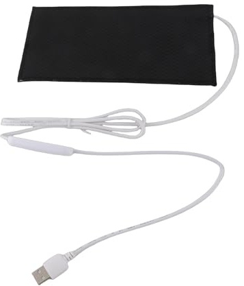 Ausla Reptil Uppvärmningsmatta, DC 5V Terrarium Värme Pad med 20-40 Ρ 4 Gear Temperaturjustering Controller för Sköldpaddor Grodor Ormar Ödlar Spindlar (20x25cm)