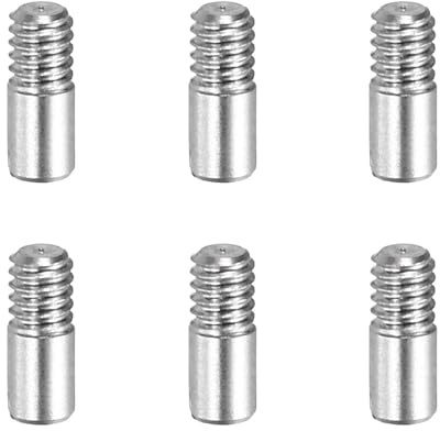 MECCANIXITY 6 Pcs M2 x 5mm Slotted Cylindrical Pins, 304 Stainless Steel Dowel External Thread Locating Parallel Pins Shelf Support Peg Pin for Furniture Installation, DIY Project