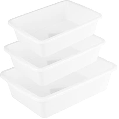 Anneome Vassoio da Laboratorio Scientifico Leggero e Compatto 3 Pezzi in Plastica Resistente ad Acidi e Basi per Raccolta Reagenti in Esperimenti Scientifici