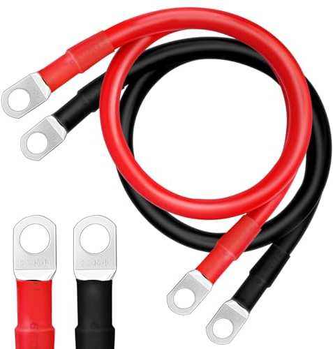 2 pezzi di cavi batteria 100 cm 2 AWG 35 mm², 12 V cavo batteria auto cavo inverter batteria cavo prolunga batteria SC35-10 per moto batteria solare auto massa cavo ecc (70 CM)