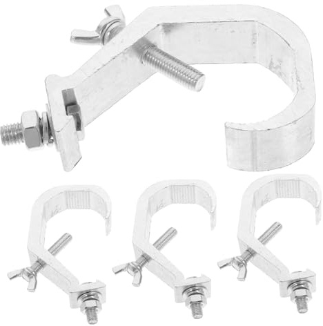 IWOWHERO 4pcs Aluminum Stage Light Clamp Hooks for Truss Clamps Lighting Accessories for Spotlights Dj Booths Bars Clubs Theaters and Events Easy Installation Reliable Stage Equipment