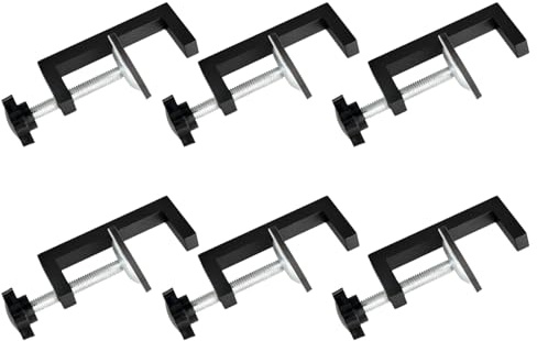 Gogogmee 6 Pezzi Set di 6 Morsetti a G Regolabili in Metallo per Lavorazione del Legno, Morsetti Professionali per Mobili e Falegnameria, Serraggio Rapido per Montaggio e Artigianato Fai da