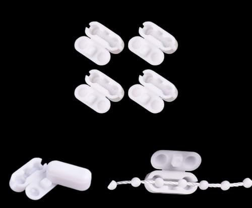 ROKEL Roller Blind Chain Connectors – 4 Pcs Plastic Blind Cord Connector Clips for Roman & Vertical Blinds – Easy Fit Window Blind Repair Parts (Plastic-4Pcs)