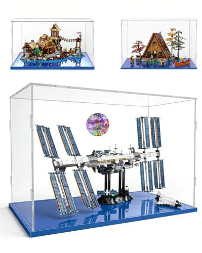 Vitrina Expositora para Lego 21338 21321 21343 42620 60372 71423,Grande Caja Exhibición Acrílico Transparente Antipolvo para Coleccion(55x35x30)