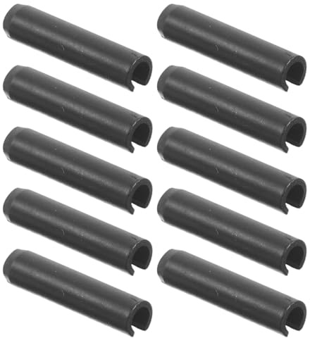 TOYANDONA Lot de 10 Goupilles à Ressort Fendues Noires en Acier pour Auvent Rétractable, Pièces de Tension Robustes et Solide, Adaptées à Stores Extérieurs, Réparation et
