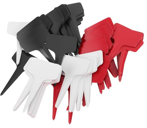 AKOOSY 300 Etichette per Piante da Giardino Tipo T in Pvc Resistente, Marcatori per Piante da Esterno, Segnaposto Personalizzabili per Orto, Fioriere e Decorazioni Feste