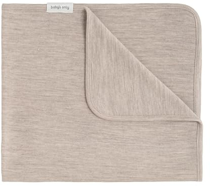 Baby's Only - Decke für Neugeboren Merino Fine Meadow - Baby Bettwäsche - Decke aus 100% Merinowolle - Babydecke für Neugeborene - Für Jungen & Mädchen - 4 Jahreszeiten - Ecru - 65x75 cm