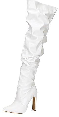 Damit Women's Winter Overknee Boots with High Heels Side Zip Europe High Boots Foreign Trade